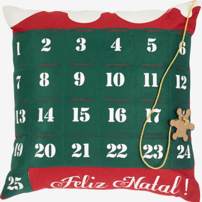 21929 - 103 - Almofada Natalina Calendario Capa (sem enchimento)